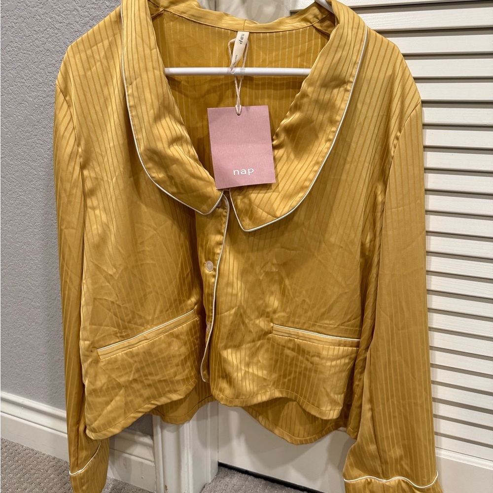 Nap Loungewear Golden Striped Pajama Top